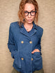 Mini Belfast Cropped English Peacoat 1984 Washed Blue