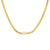 Snake Chain Necklace with Stone: Gold