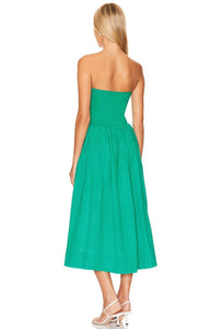 Onda Tube Midi Dress in Malachite