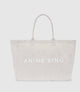 Leo Canvas Tote Washed White Leopard