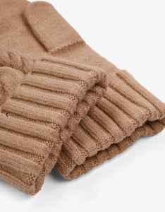 Charlene Cable Knit Mitten Praline