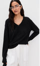 Cashmere V-Neck Sweater Black