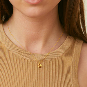 Love & Light Sun & Moon Charm Necklace Gold Dip