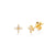 Crystal Flower Stud Earrings: Crystal