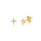 Crystal Flower Stud Earrings: Crystal