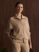 Tyde Zip Through Sweat Light Taupe