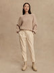 Martina High Neck Rib Knit Cement