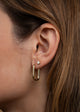 Large Rectangle Hoop Earring Gold