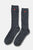 Embroidered Snow Socks: CHARCOAL + HEART