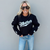 Mother Premium Crew Fleece: Black