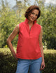 Olivia Popover Tank Cherry