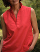 Olivia Popover Tank Cherry
