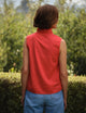 Olivia Popover Tank Cherry