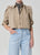 Everly Shirred Crop Jacket Catalina