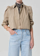 Everly Shirred Crop Jacket Catalina