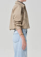 Everly Shirred Crop Jacket Catalina