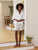 Rosie Short Sleeve Button Up White Linen