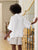Rosie Short Sleeve Button Up White Linen