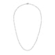 Heart Link Chain Necklace: Silver