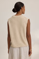 Paola Cap Sleeve Crew Top Oatmeal