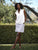 Olivia Popover Tank White Tattered Denim