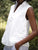 Olivia Popover Tank White Tattered Denim
