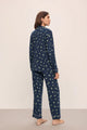 Gisele Printed Long PJ Set Apline Skier Ivory Forest Green