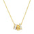 Necklace with Rondelle Charms: Gold
