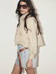 Everly Shirred Crop Jacket Catalina