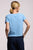Elisha Short Sleeve V-Neck Tee Pacific