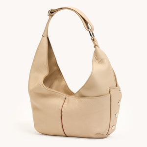 Tom Zip Medium Limestone Silver
