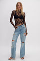 Lady Lux Layering Top Black