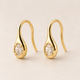 Mini Pear Drop - White CZ