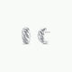 Silver Hoop - Swirl - Earrings