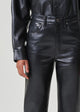 90's Pinch Waist Long in Leather Detox (Black)