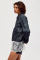 Blair Vegan Suede Sierra Jacket Navy Wave