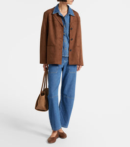 Salie Faux Suede Brown Jacket