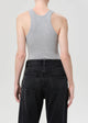 Maria Rib Tank Thong Bodysuit Heather Grey