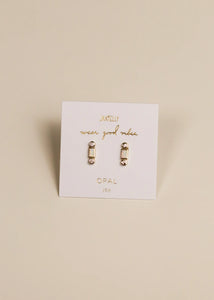 Opal Bar Earring