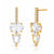 CZ Stick Post Drop Earring
