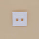 Round CZ- Champagne - Gold Earrings