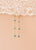Raw Gemstone Chain Drop Earring - Amazonite