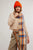 Highland Plaid Skinny Scarf Ivory Combo