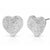 Medium Pave Heart Studs: Gold