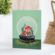 Fox Snowglobe Holiday Greeting Card: Single Card