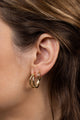 Illusion Double Hoop - Gold Earrings