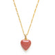 Small Heart Enamel Locket: Beige