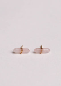 Mineral Point Rose Quartz Earring