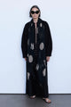 Cashmere and Silk Black Polka Dot Scarf