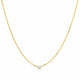 Gold Vermeil Chain with Single CZ Accent: Gold
